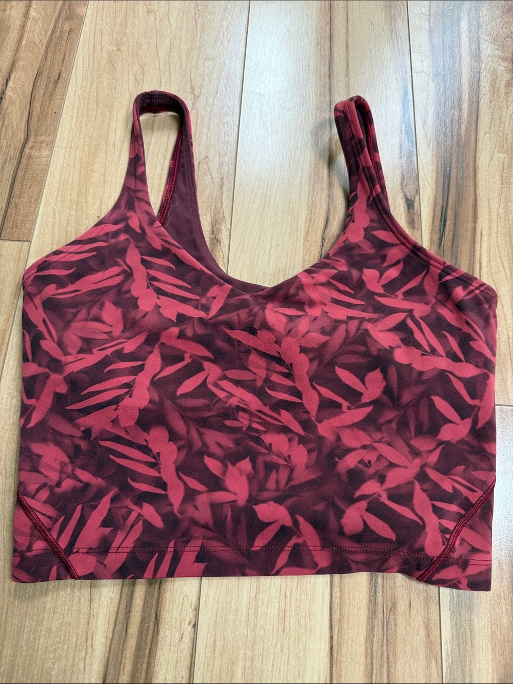 Lululemon Align Red Leaf-Print Bralette Tank